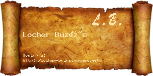 Locher Buzás névjegykártya